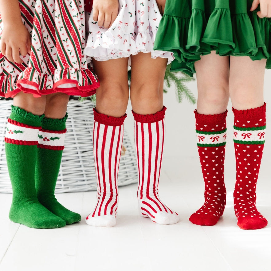 Classic Christmas Knee High Socks | 3-Pack