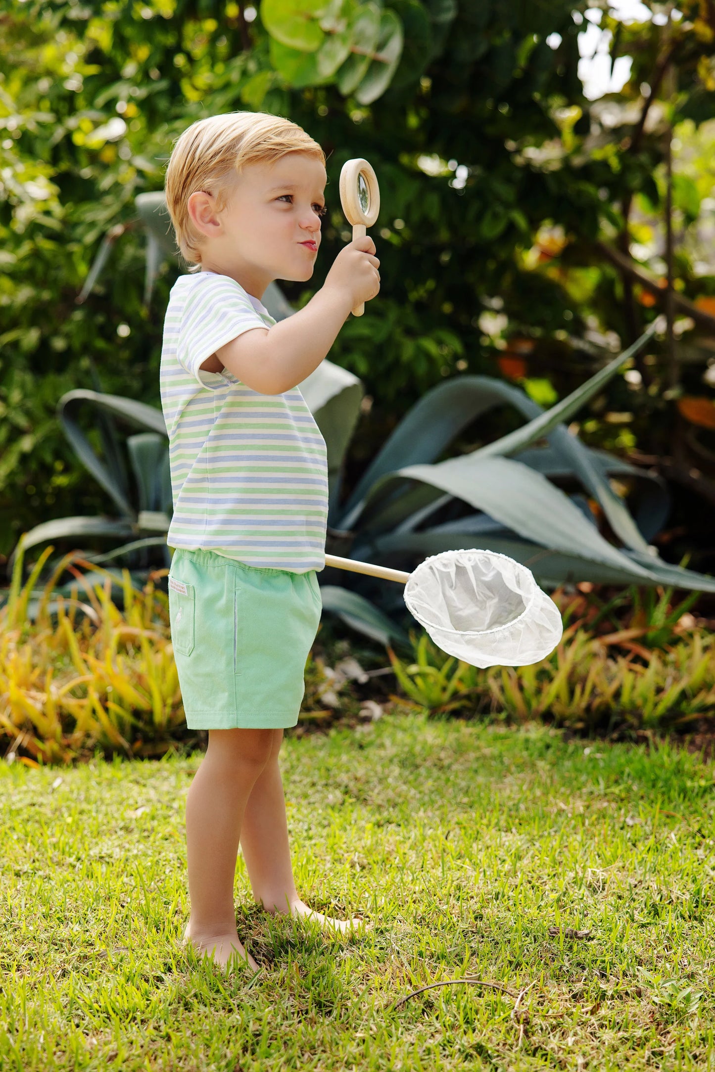 Sheffield Shorts | Grace Bay Green with Saratoga Stone Stork