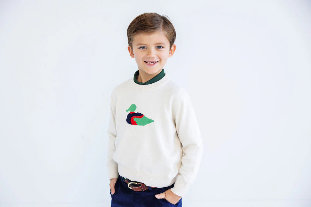 Isaac's Intarsia Sweater | Sandy Springs Stone Duck