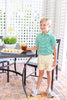 Prim & Proper Polo & Onsie | Kiawah Kelly Green Stripe & Bellport Yellow Stork