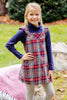 Julia Jumper (Flannel) | Park Lane Plaid with Richmond Red Heart Buttons