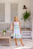 Macie Midi Dress | Sarasota Stripe with Palm Beach, Buckhead Blue, & Grace Bay Green