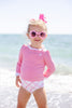 Winnie's Wave Spotter Swim Shirt | Hamptons Hot Pink With Worth Avenue White (UPF 35+)