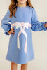 Eliza's Applique Dress | Barbados Blue with Palm Beach Pink & Worth Avenue White Bow