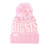 Big Sis Winter Knit Bobble Hat | Pink