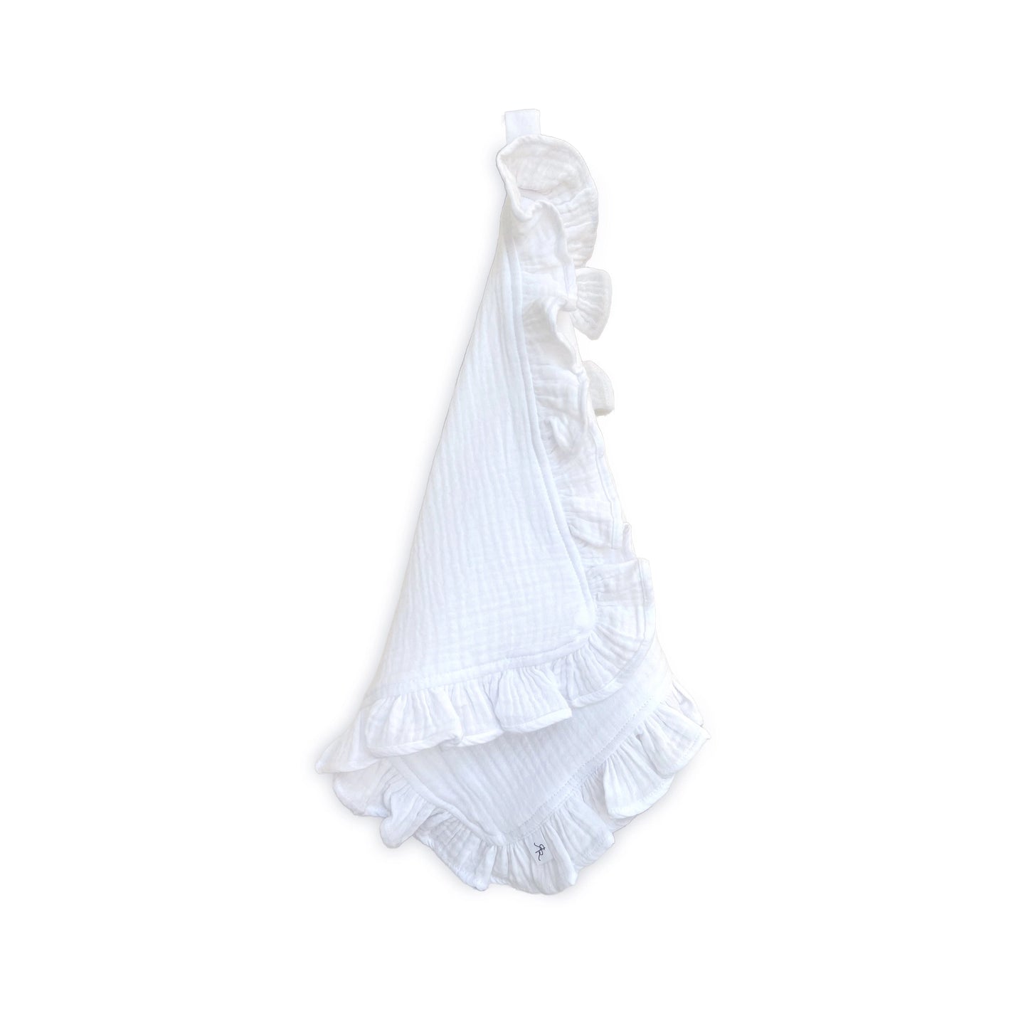 Cutie Muslin Lovey | Ruffle White