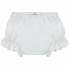 Cotton Diaper Covers | Ruffled White Flowers | White