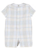 Plaid Boy Romper | Blue/Beige