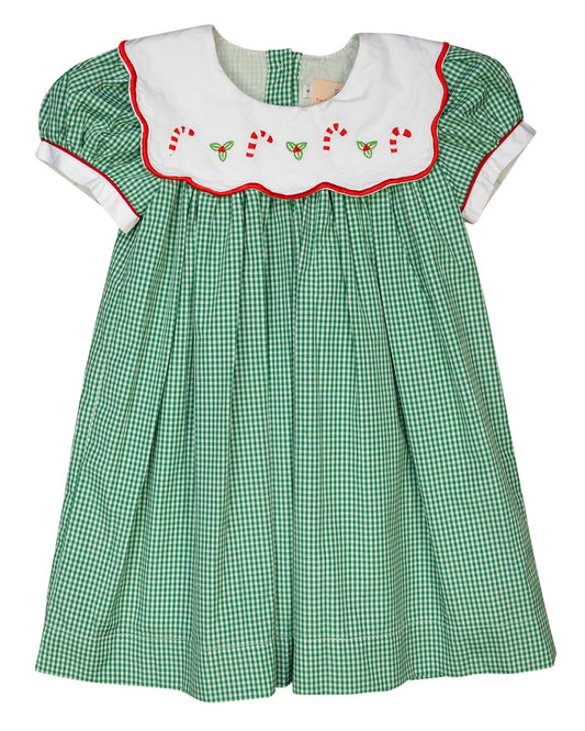 Candy Cane Embroidered Dress