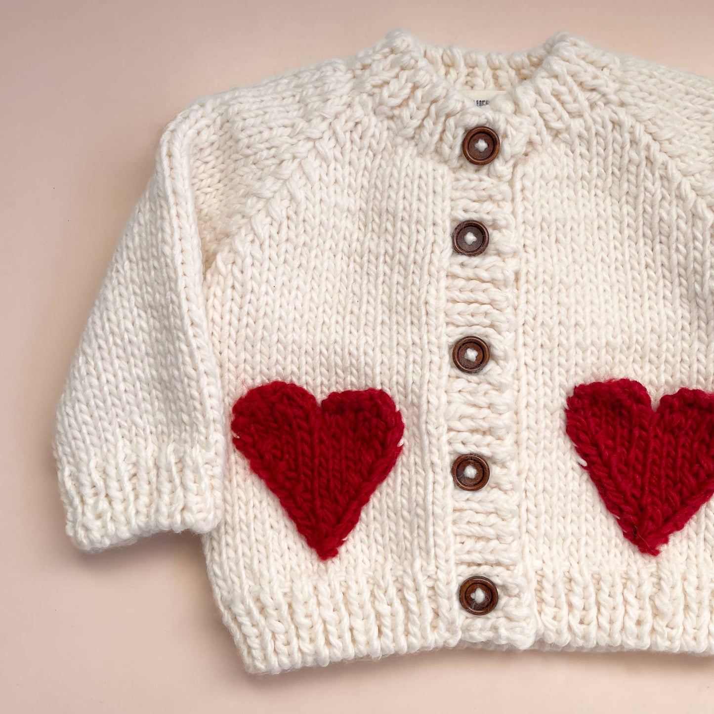 Heart Cardigan | Red