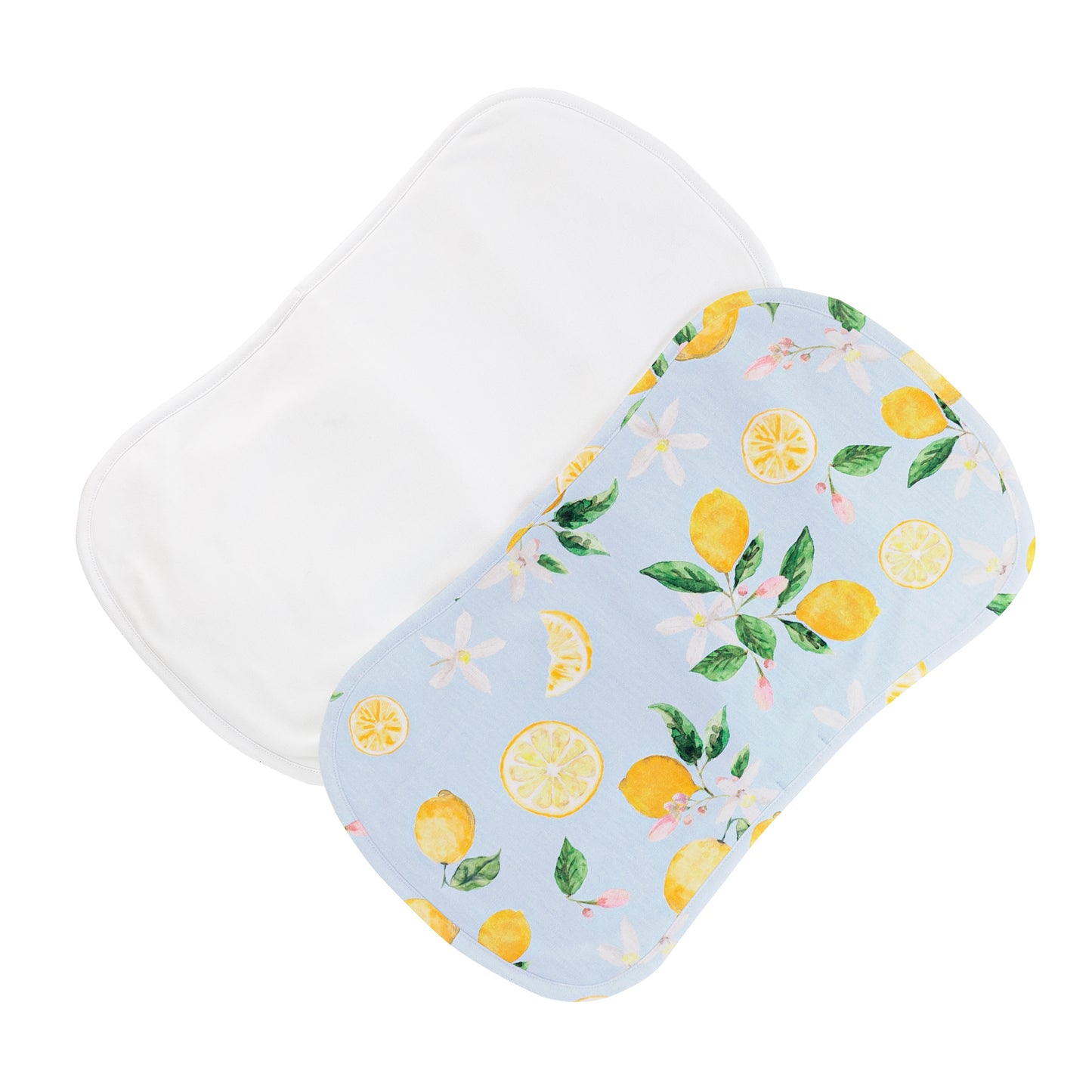 Lemonade | Blue Burp Cloth Set