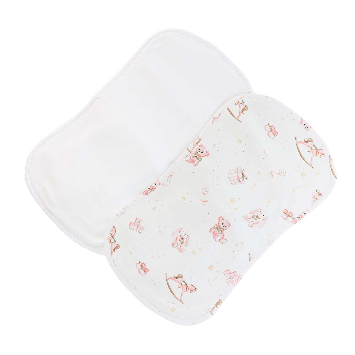 Toys Pink Burp Cloth Set