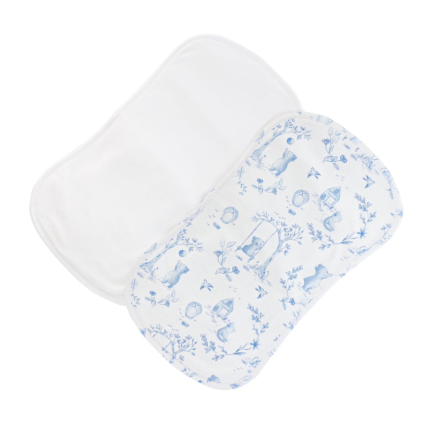 Toile de Jouy Burp Cloth Set | Blue