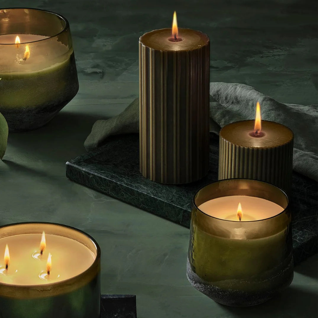 Balsam & Cedar Fragranced Pillar Candle | Small