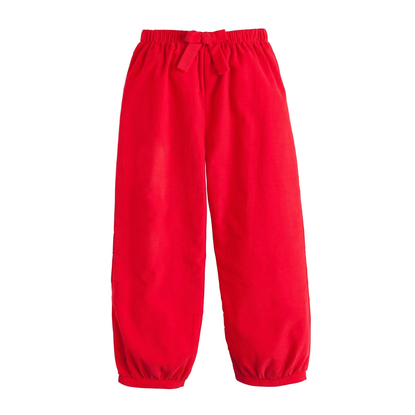 Banded Bow Pant | Red Corduroy