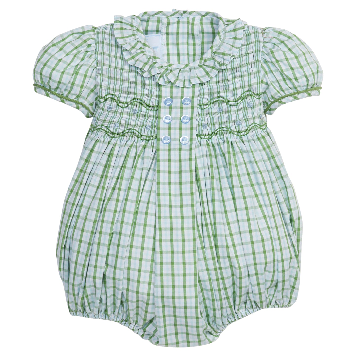 Smocked Bridget Bubble | Leland Plaid