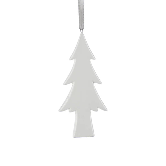 Ceramic White Tree Ornament | Design B