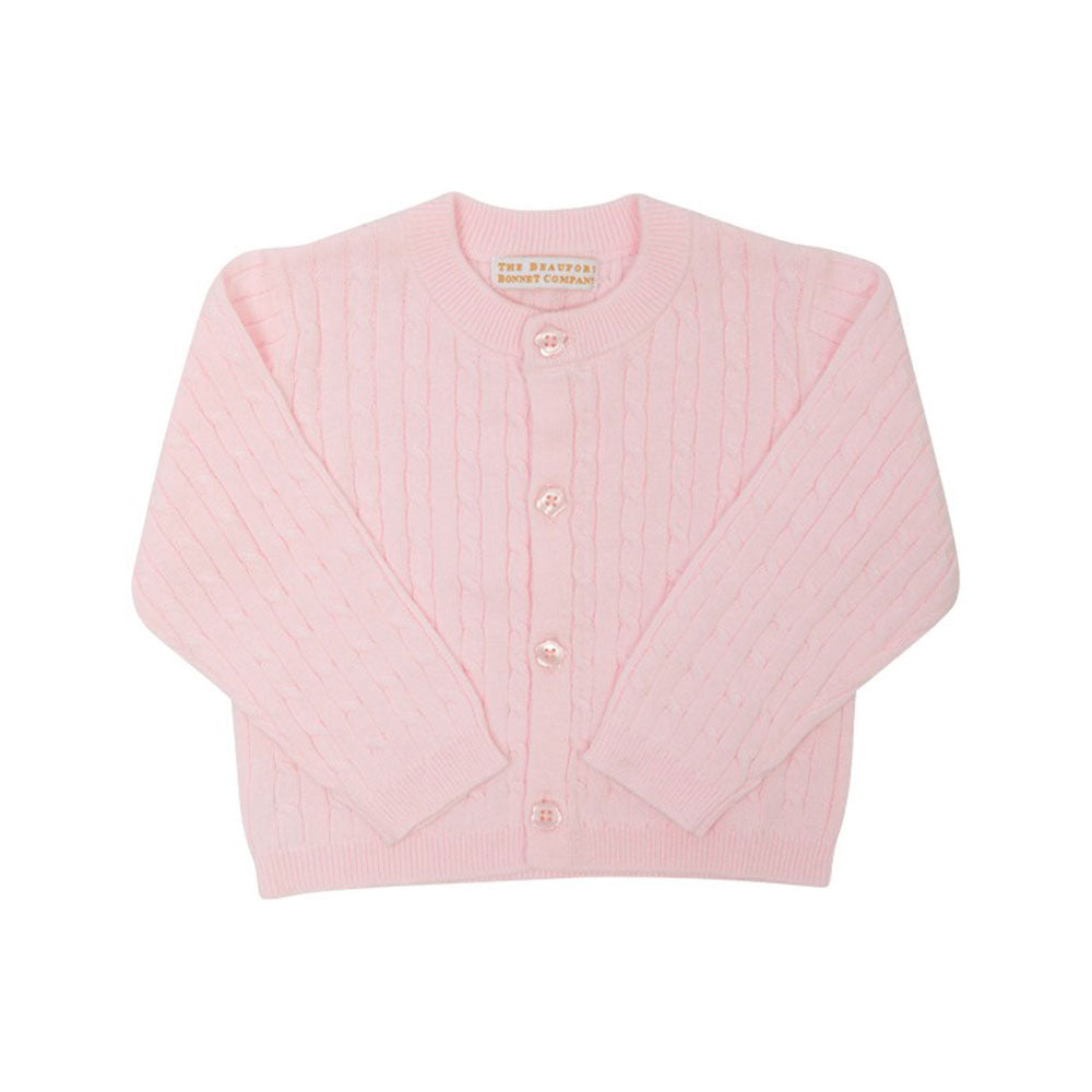 Cambridge Cable Knit Cardigan | Palm Beach Pink