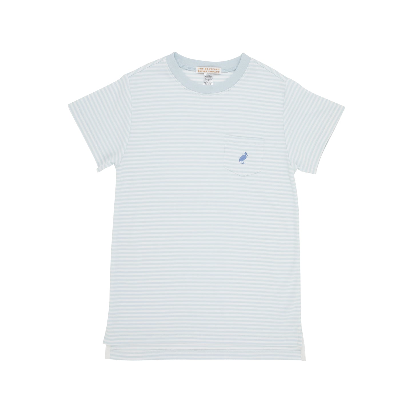 Carter Crewneck | Buckhead Blue Stripe with Park City Periwinkle Stork