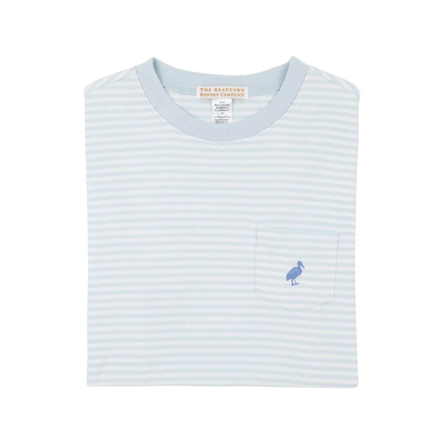 Carter Crewneck | Buckhead Blue Stripe with Park City Periwinkle Stork