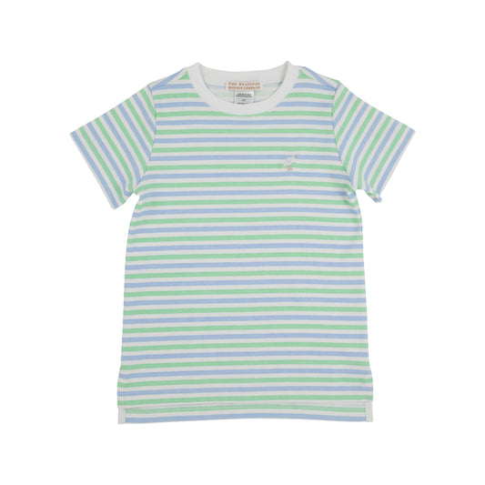 Carter Crewneck | Kennedy Cruise Stripe with Multicolor Stork