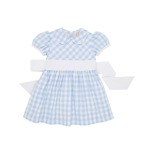 Cindy Lou Sash Dress | Beale Street Blue Check/Worth Avenue White