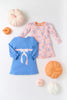 Eliza's Applique Dress | Barbados Blue with Palm Beach Pink & Worth Avenue White Bow