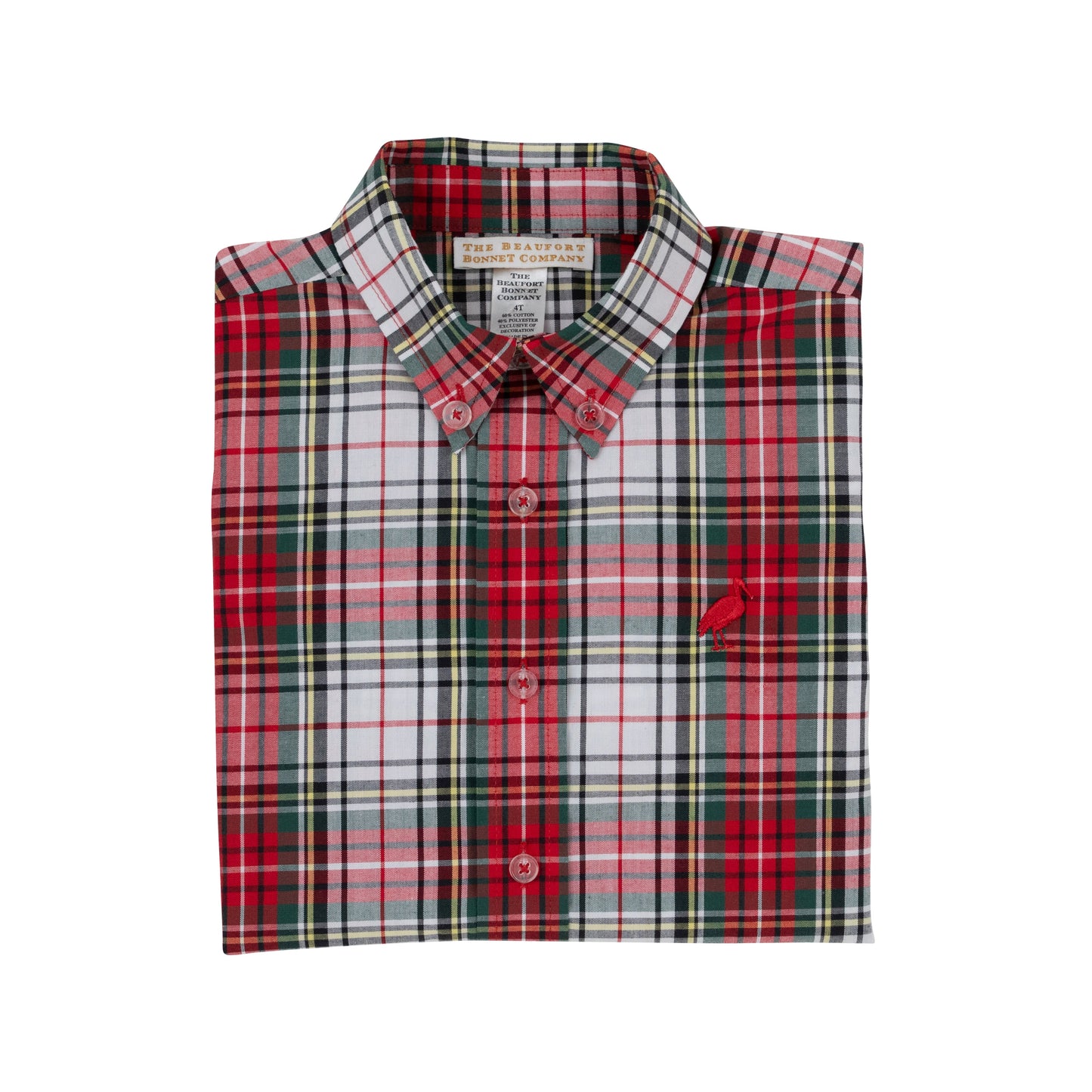 Dean’s List Dress Shirt | Broadcloth | Keene Place Plaid/Richmond Red