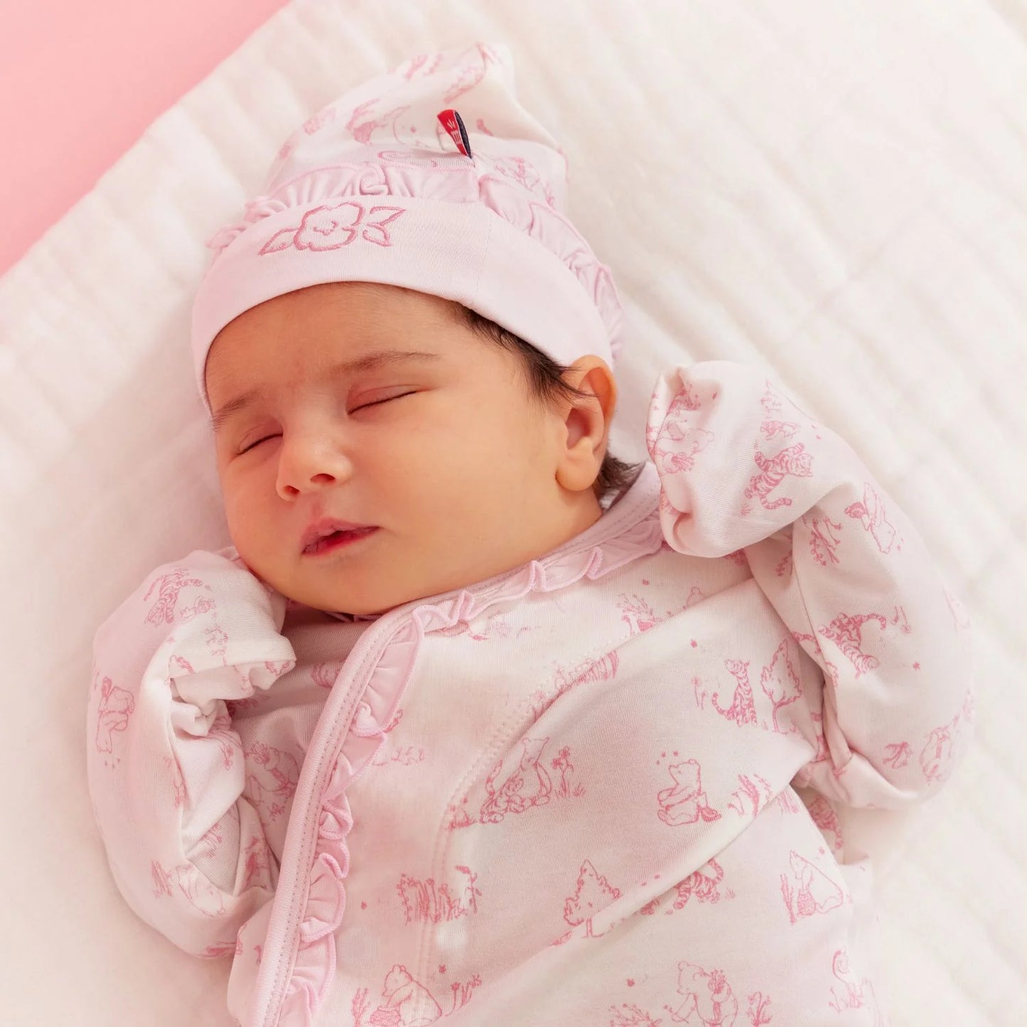 Sweeter than Hunny Magnetic Cozy Sleeper Gown + Hat Set | Pink