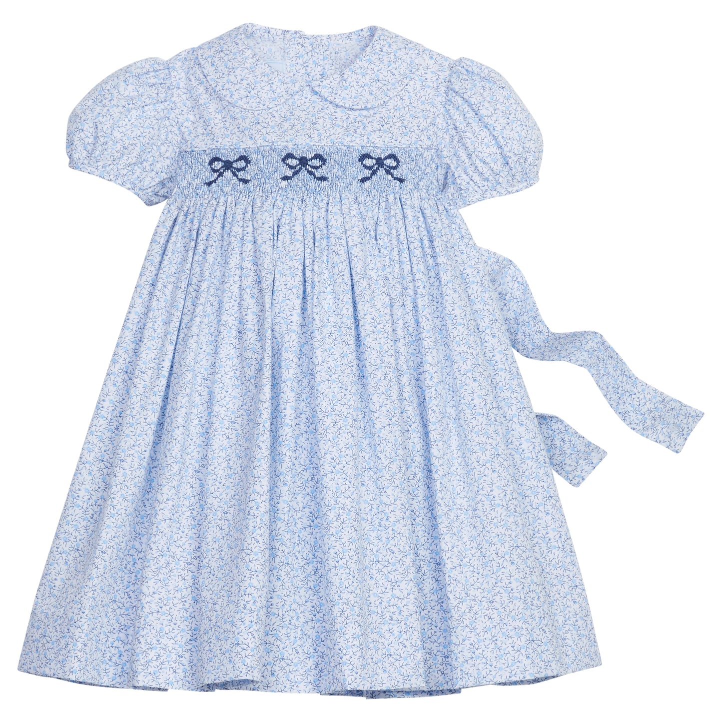 Smocked Peter Pan Dress | Blue Vinings