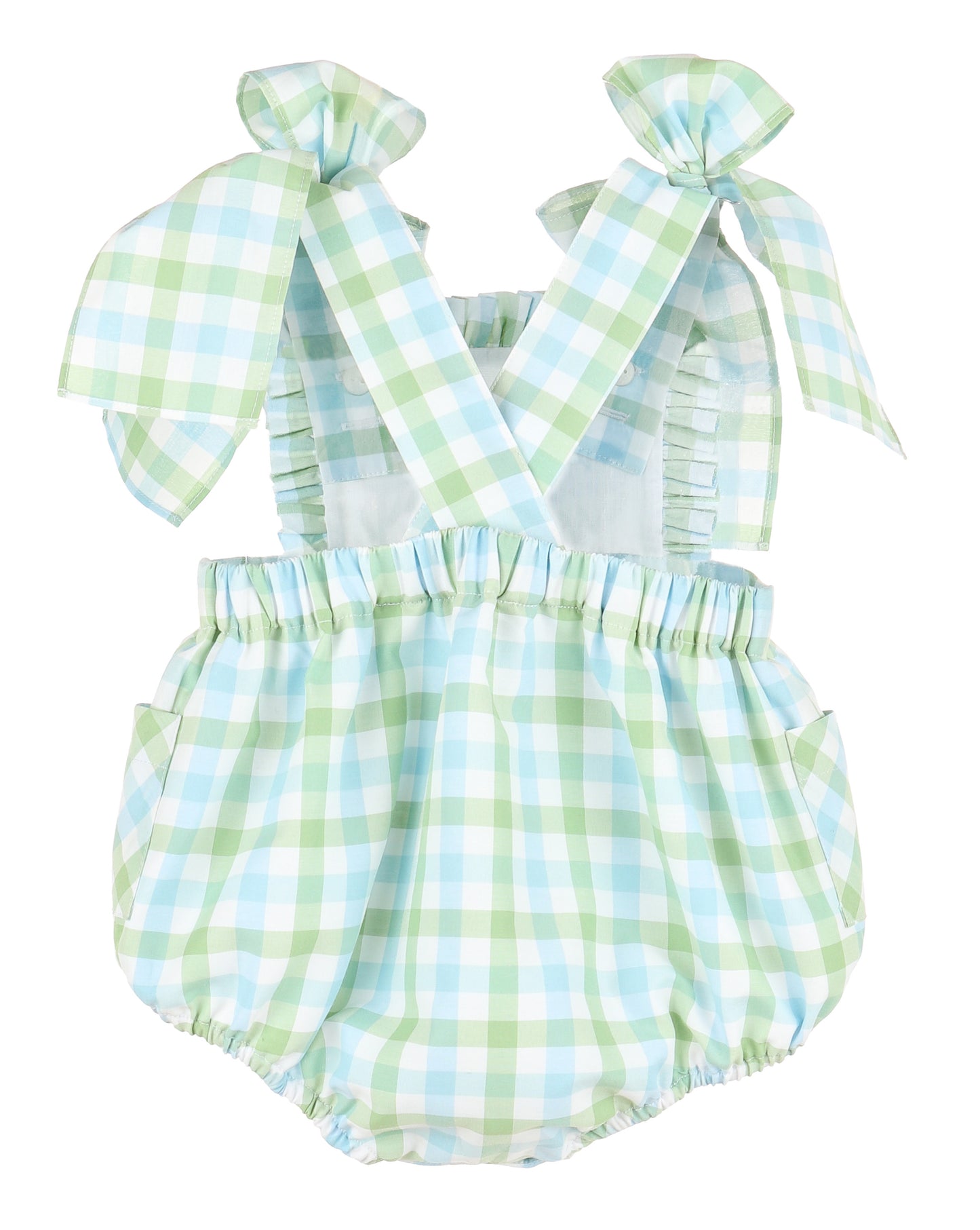 Pastel Plaid Sunsuit | Blue/Green