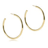 round gold post smooth hoop | 3mm | 2"