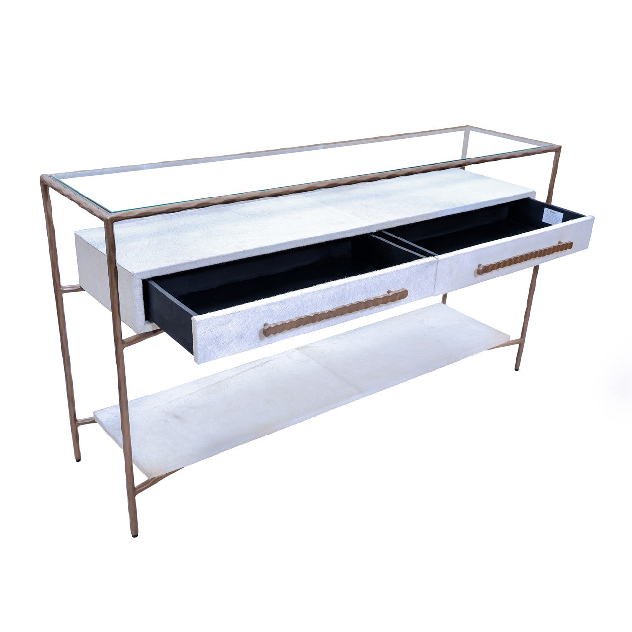 60" Azamara Real Hide Console Table