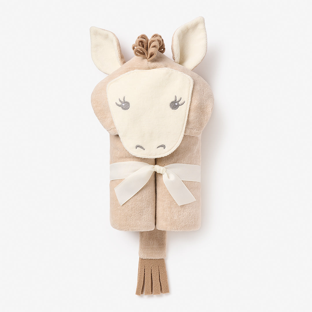 Hooded Bath Wrap | Taupe Pony