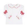 Emma’s Elbow Patch Top & Onesie | Worth Ave. White/Richmond Red