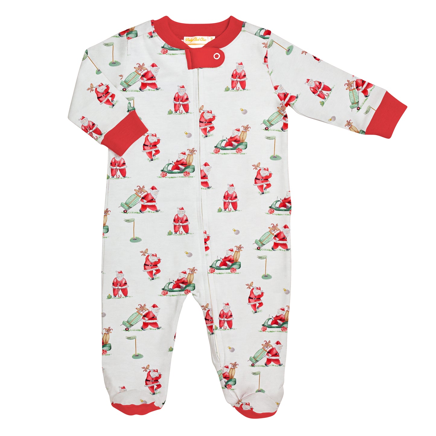 Santa's Golf Zipped Footie