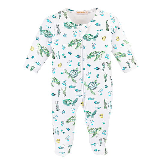 Sea Turtles Zipped Footie