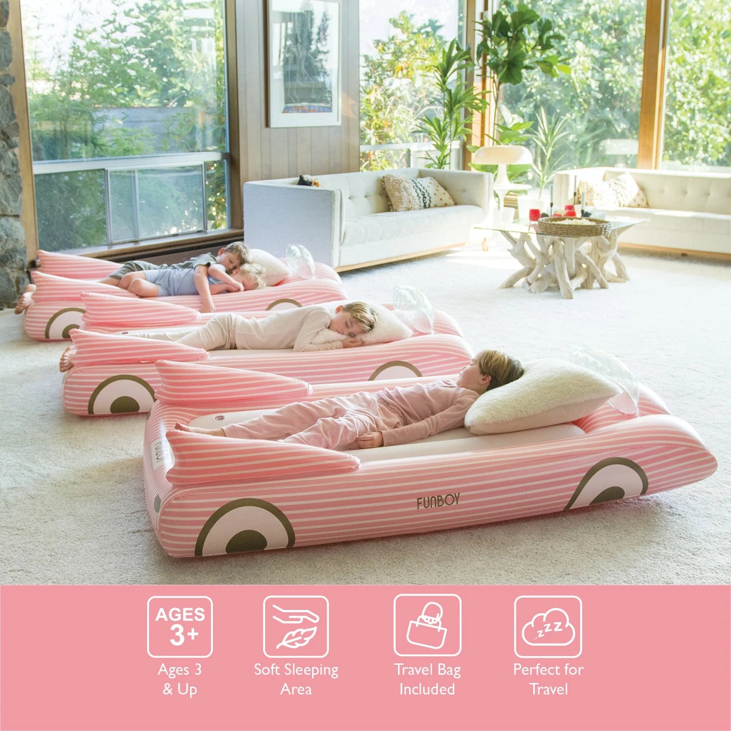 Kids Convertible Air Bed | Pink