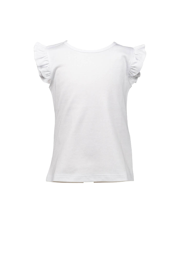 Flutter Sleeve Shirt | White