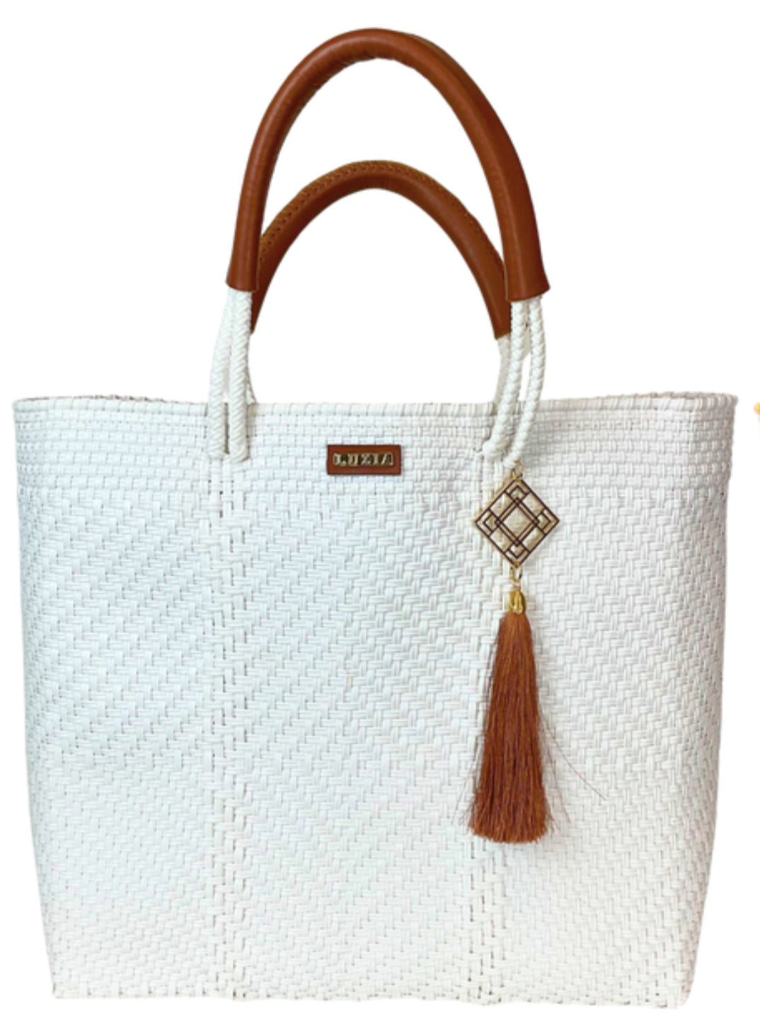 Shoulder Tote | Solid Diamond White