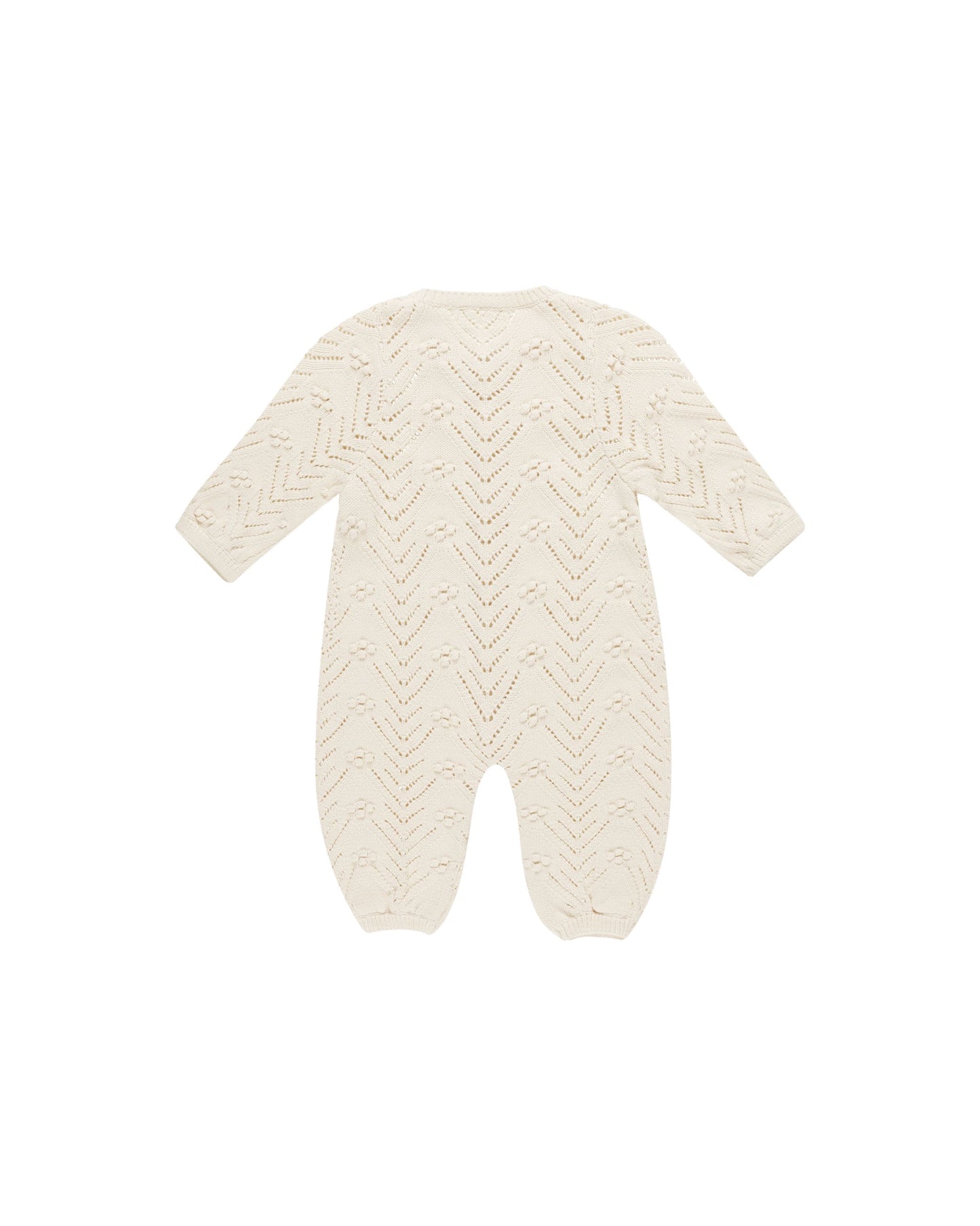 Long Sleeve Bobble Romper | Natural