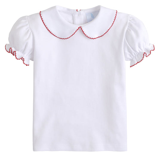 Girl's Peter Pan Blouse | Red