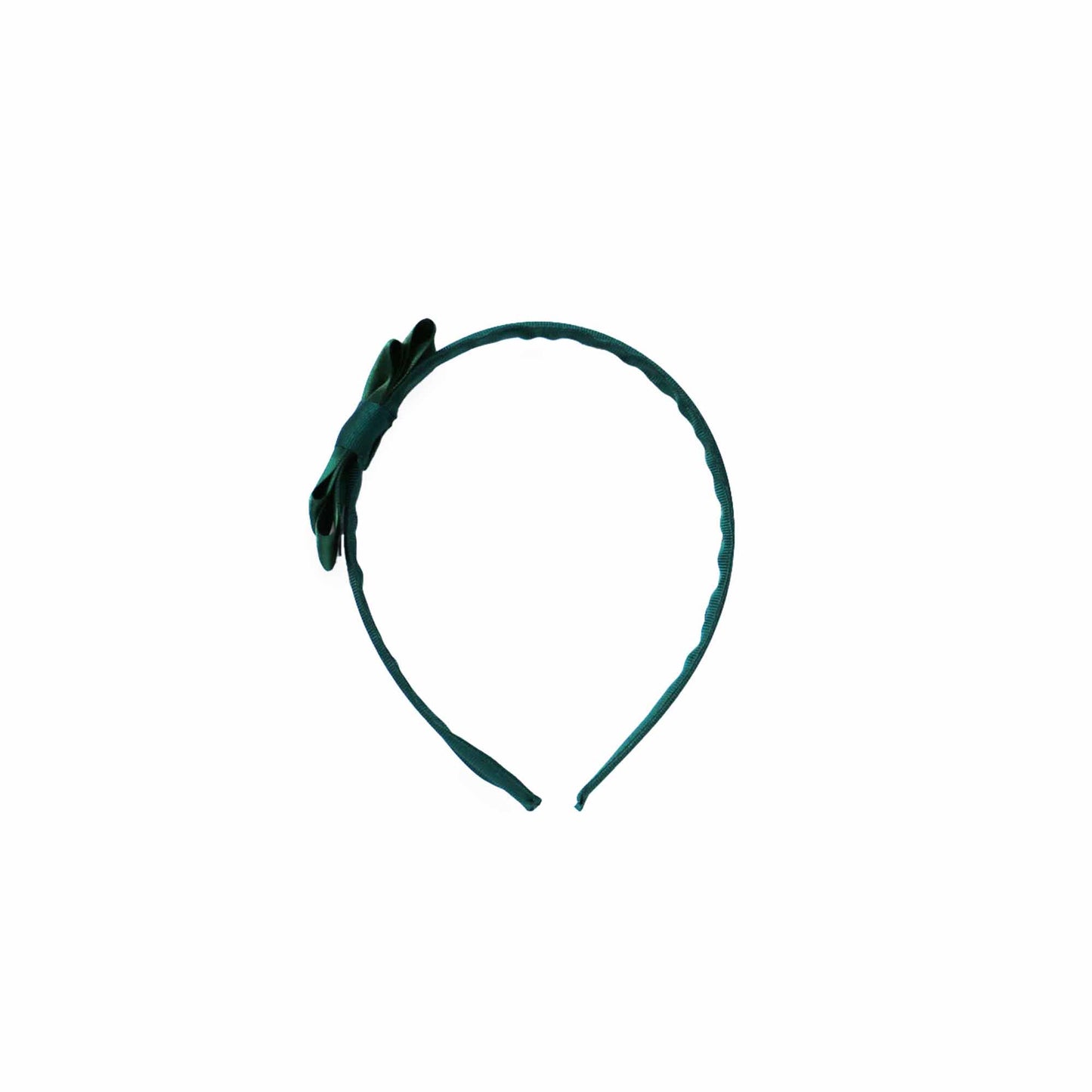 Audrey Satin Headband | Forest Green