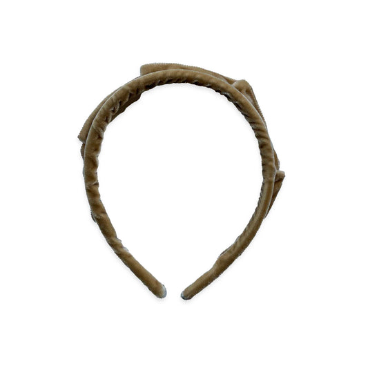 Velvet Crown Headband | Camel