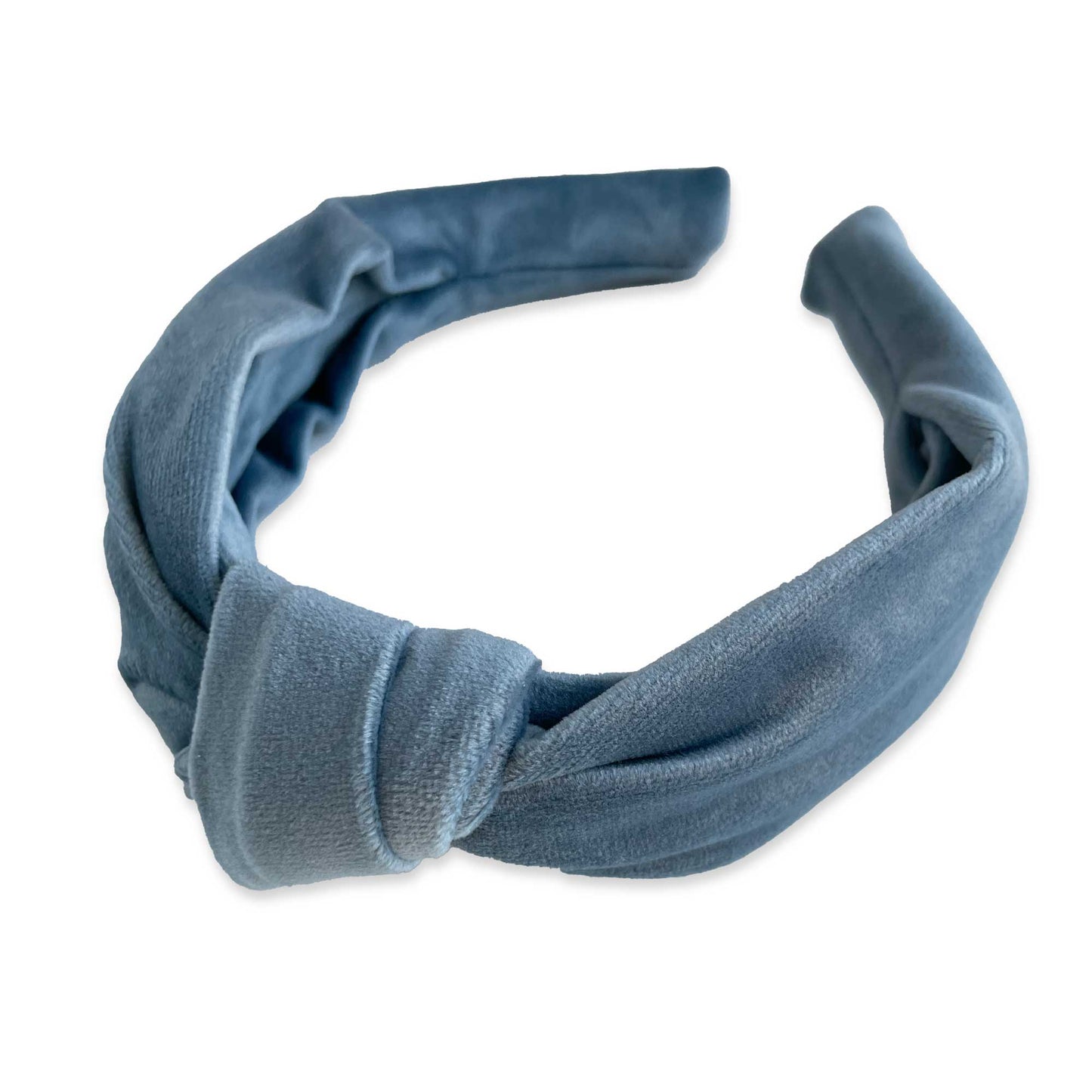 Velvet Knotted Headband | French Blue