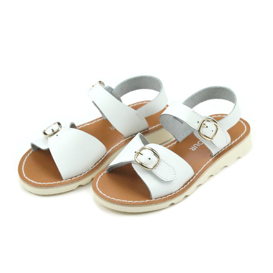 Hera Buckled Sandal | White