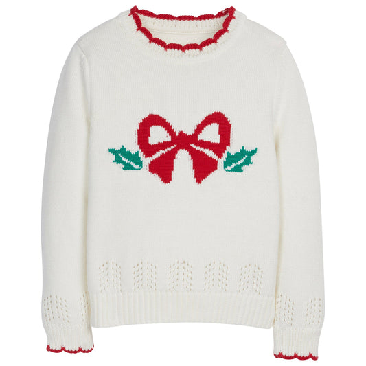 Holly & Bow Pointelle Sweater