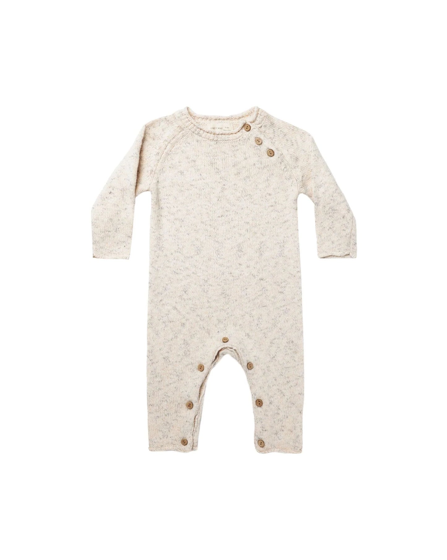 Heather Knit Jumpsuit | Speckled Natural