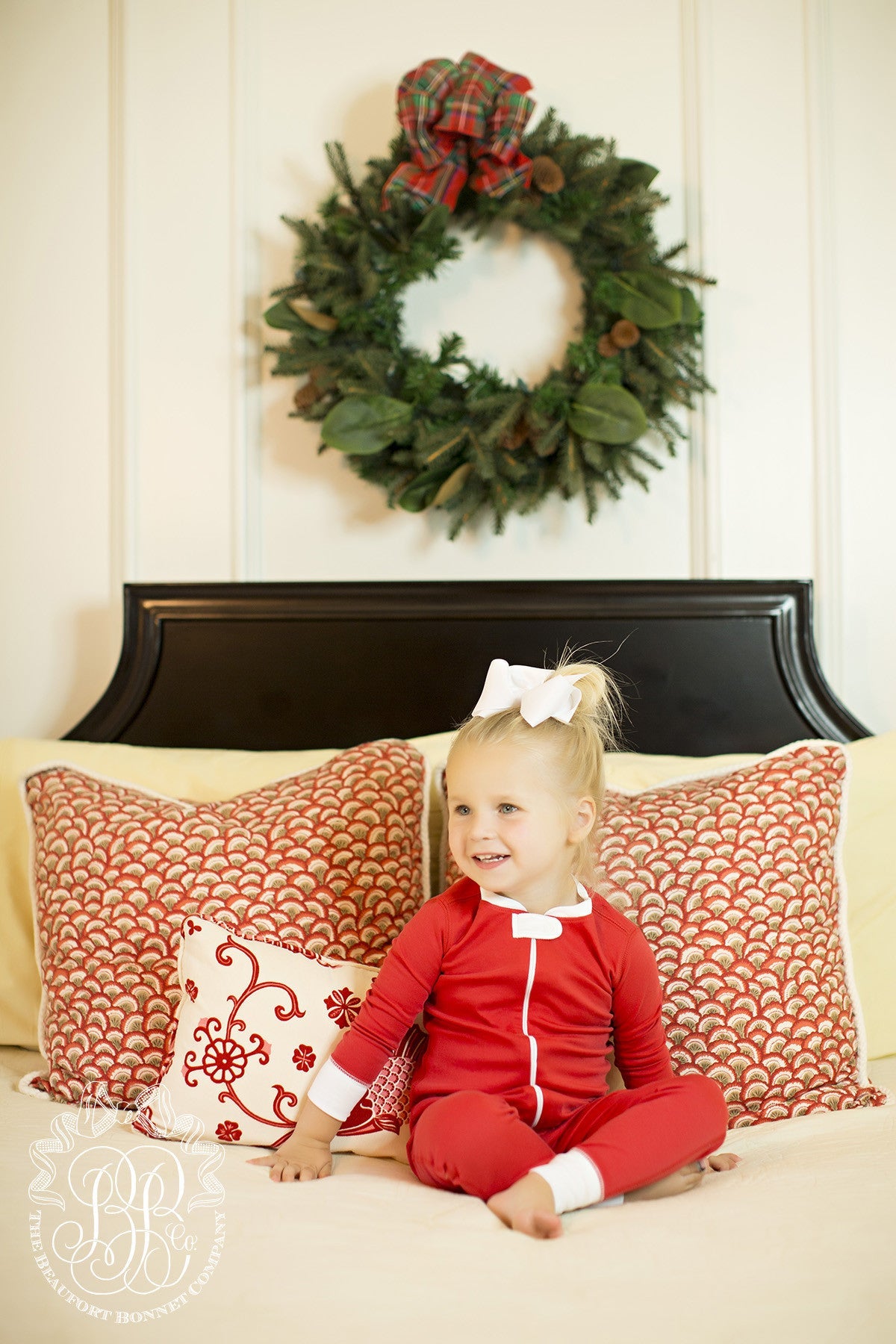 Knox's Night Night Footed Pajama | Rudolph Red/Worth Ave White