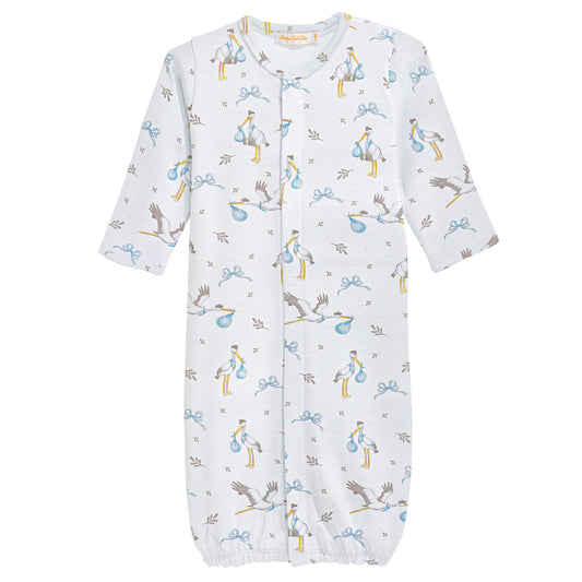 Storks Converter Gown w/Piping | Blue